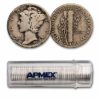 1931-S Mercury Dime 50-Coin Roll Avg Circ