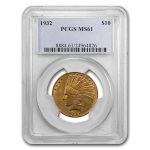 1932 $10 Indian Gold Eagle MS-61 PCGS