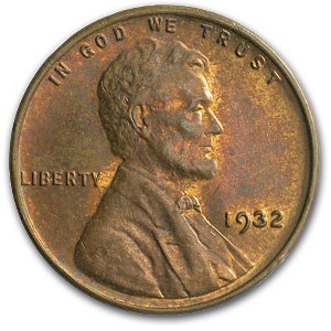 1932 Lincoln Cent BU (Red/Brown)