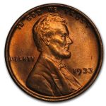 1933 Lincoln Cent BU (Red/Brown)