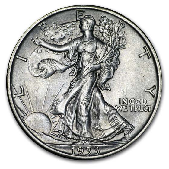 1933-S Walking Liberty Half Dollar BU