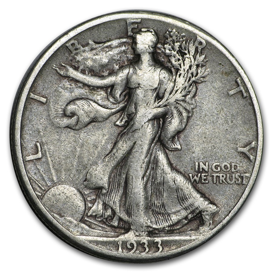 1933-S Walking Liberty Half Dollar Good/VG
