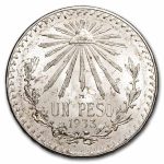 1933 Silver Mexican 1 Peso Cap & Rays BU