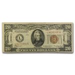 1934 $20 Brown Seal Hawaii VF (Fr#2304)