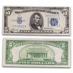 1934 $5.00 Silver Certificates CU