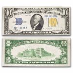 1934-A $10 Yellow Seal North Africa CU (Fr#2309)