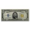1934-A $5.00 Yellow Seal North Africa VF+ (Fr#2307)
