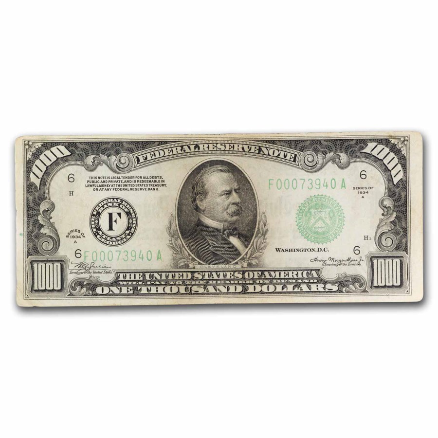 1934-A (F-Atlanta) $1,000 FRN VF (Fr#2212-F) Details