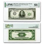 1934-A (G-Chicago) $500 FRN CU-64 PMG (Fr#2202-G)