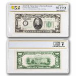 1934-B (L-San Francisco) $20 FRN CU-65 PPQ PCGS (Fr#2056-L)