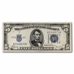 1934-C $5.00 Silver Certificate AU (Fr#1653)