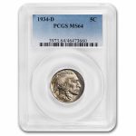 1934-D Buffalo Nickel MS-64 PCGS
