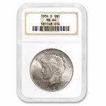 1934-D Peace Dollar MS-64 NGC
