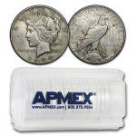 1934-D Peace Silver Dollars VG/XF (20-Coin Roll)