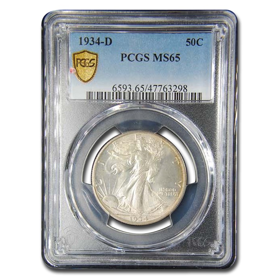 1934-D Walking Liberty Half Dollar MS-65 PCGS