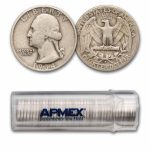 1934-D Washington Quarter 40-Coin Roll Avg Circ