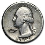 1934-D Washington Quarter Fine
