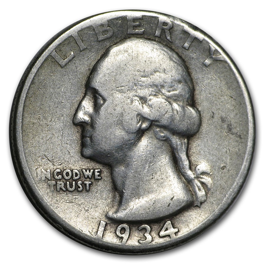 1934-D Washington Quarter Fine