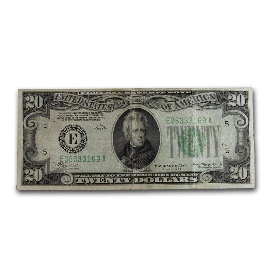 1934 (E-Richmond) $20 FRN VF (Fr#2054-E)