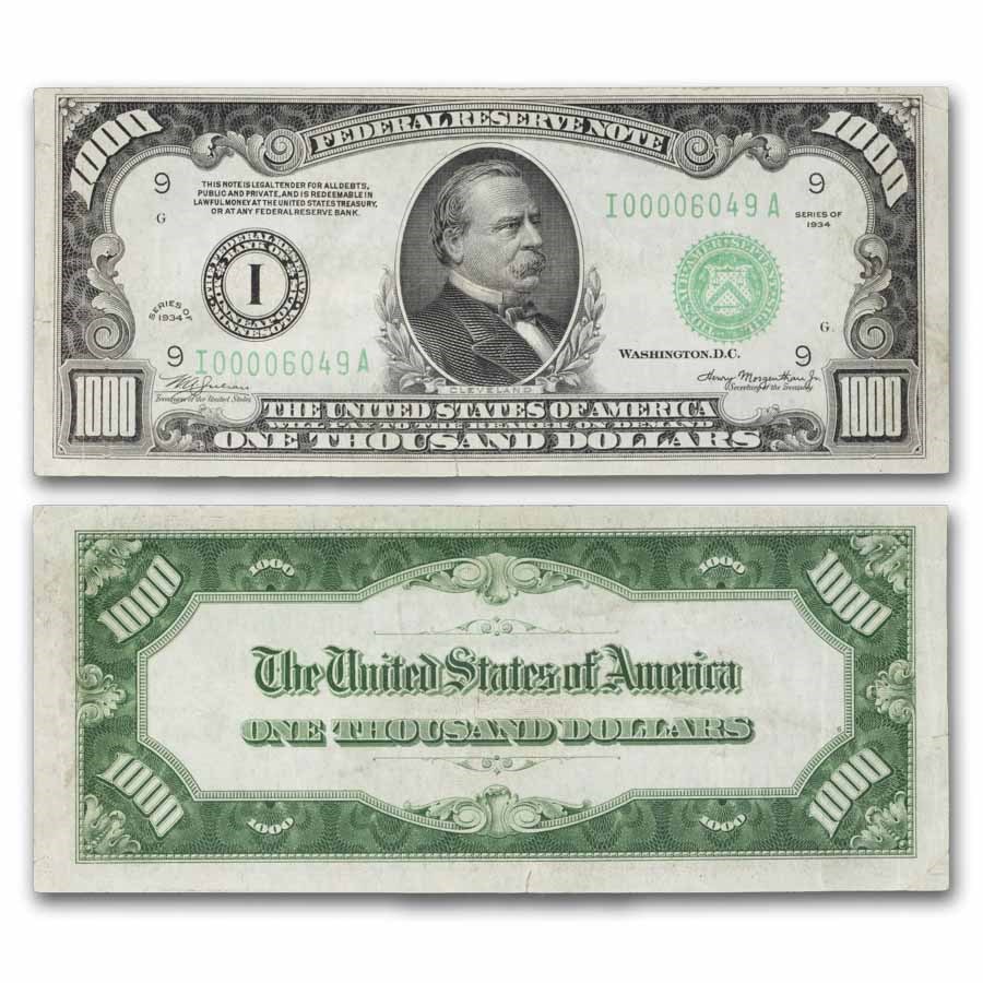 1934 (I-Minneapolis) $1,000 FRN VF (Fr#2211-I)