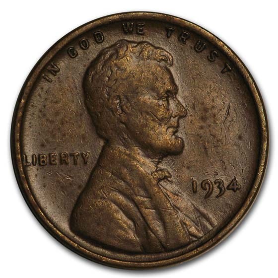 1934 Lincoln Cent XF
