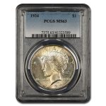 1934 Peace Dollar MS-63 PCGS