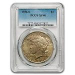 1934-S Peace Dollar XF-40 PCGS
