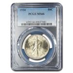 1934 Walking Liberty Half Dollar MS-66 PCGS