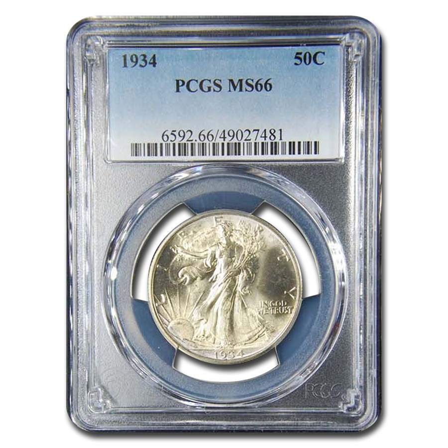 1934 Walking Liberty Half Dollar MS-66 PCGS