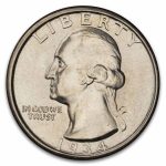 1934 Washington Quarter BU (Medium Motto)