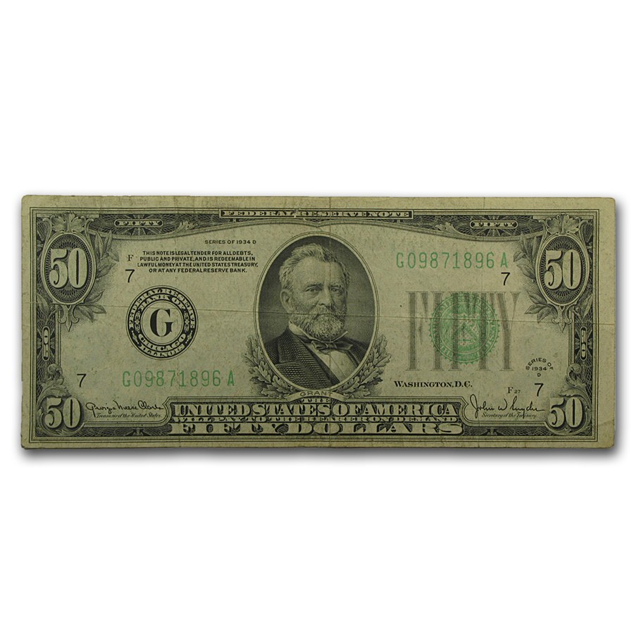 1934's $50 FRN's Fine (Districts of Our Choice)
