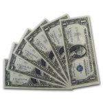 1935-A $1.00 Silver Certificate CU (Fr#1608) 6 Consecutive
