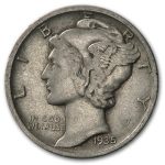 1935-D Mercury Dime XF