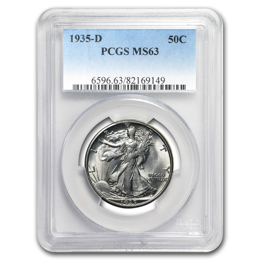 1935-D Walking Liberty Half Dollar MS-63 PCGS