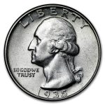 1935-D Washington Quarter AU