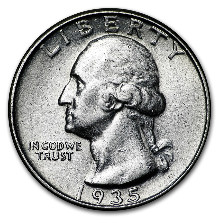 1935-D Washington Quarter AU