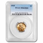 1935 Lincoln Cent MS-65 PCGS (Red)