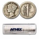 1935 Mercury Dime 50-Coin Roll Avg Circ
