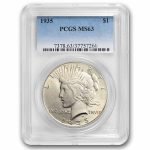 1935 Peace Dollar MS-63 PCGS