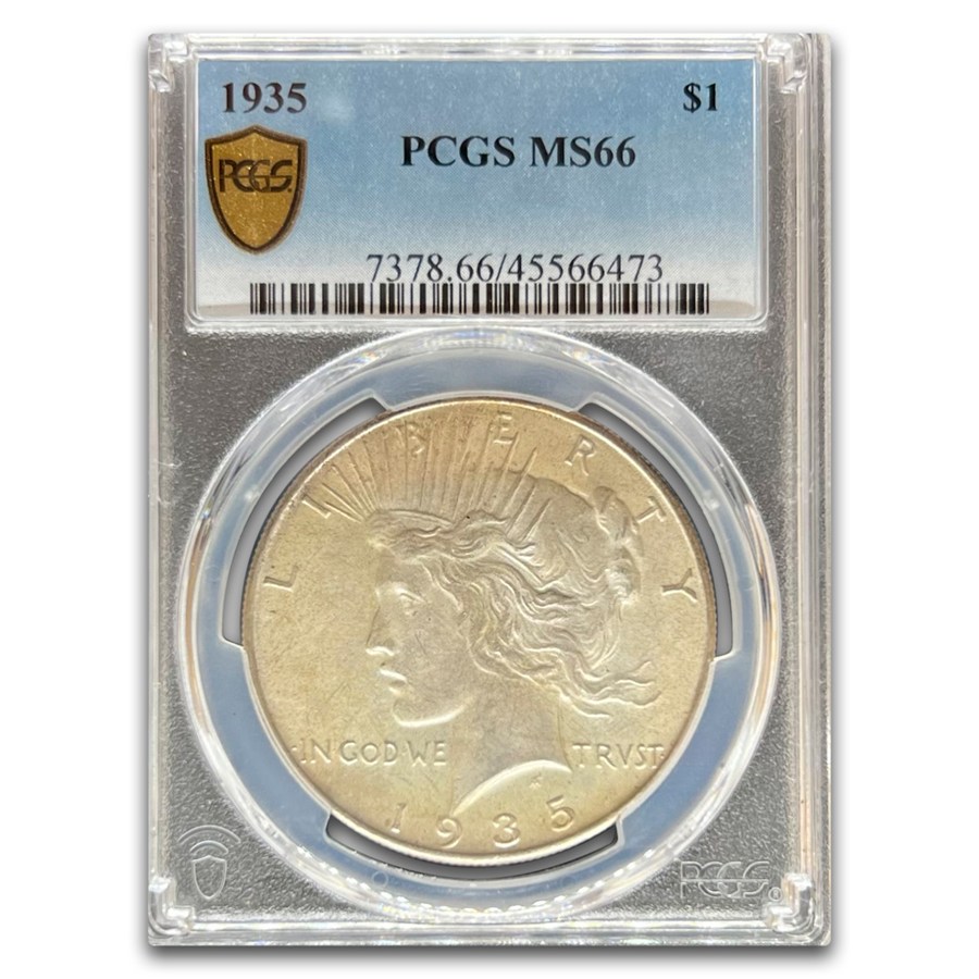 1935 Peace Dollar MS-66 PCGS