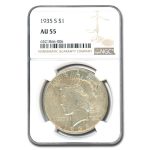1935-S Peace Dollar AU-55 NGC