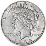 1935-S Peace Dollar AU Details