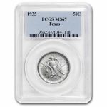 1935 Texas Centennial Half Dollar Commem MS-67 PCGS