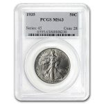 1935 Walking Liberty Half Dollar MS-63 PCGS