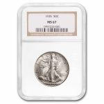 1935 Walking Liberty Half Dollar MS-67 NGC