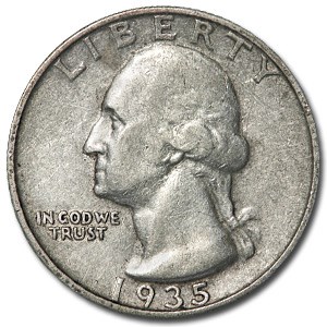 1935 Washington Quarter Good/Fine