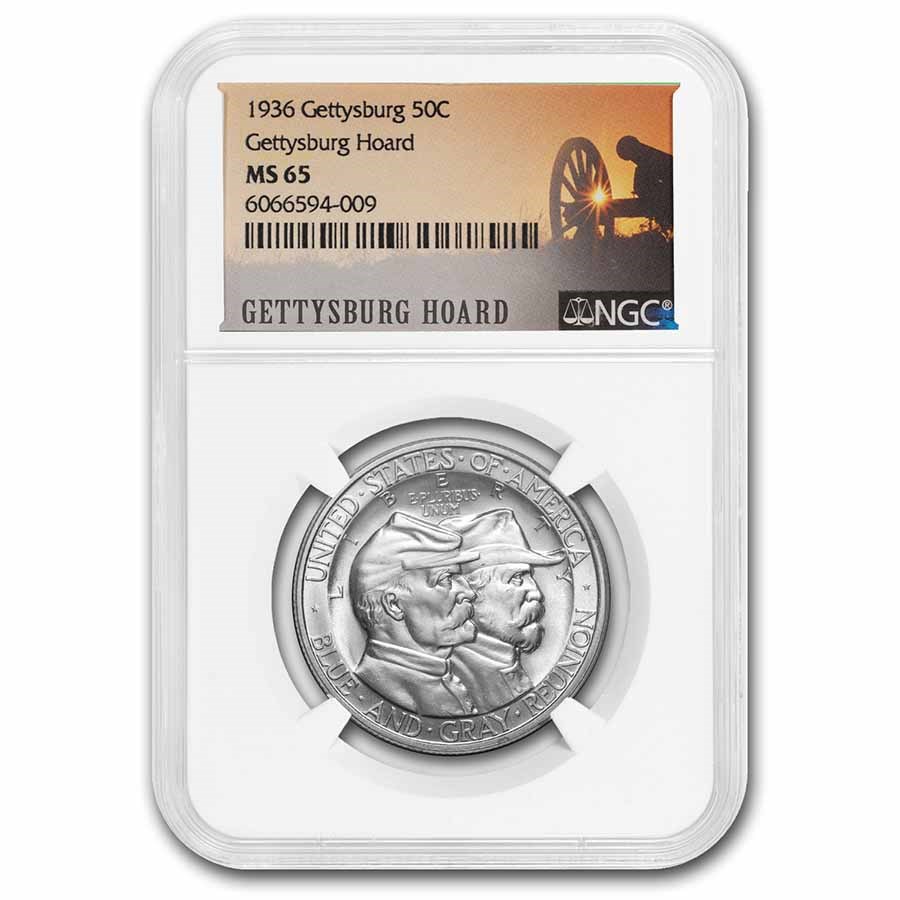 1936 Battle of Gettysburg Half Dollar MS-65 NGC (Hoard Label)
