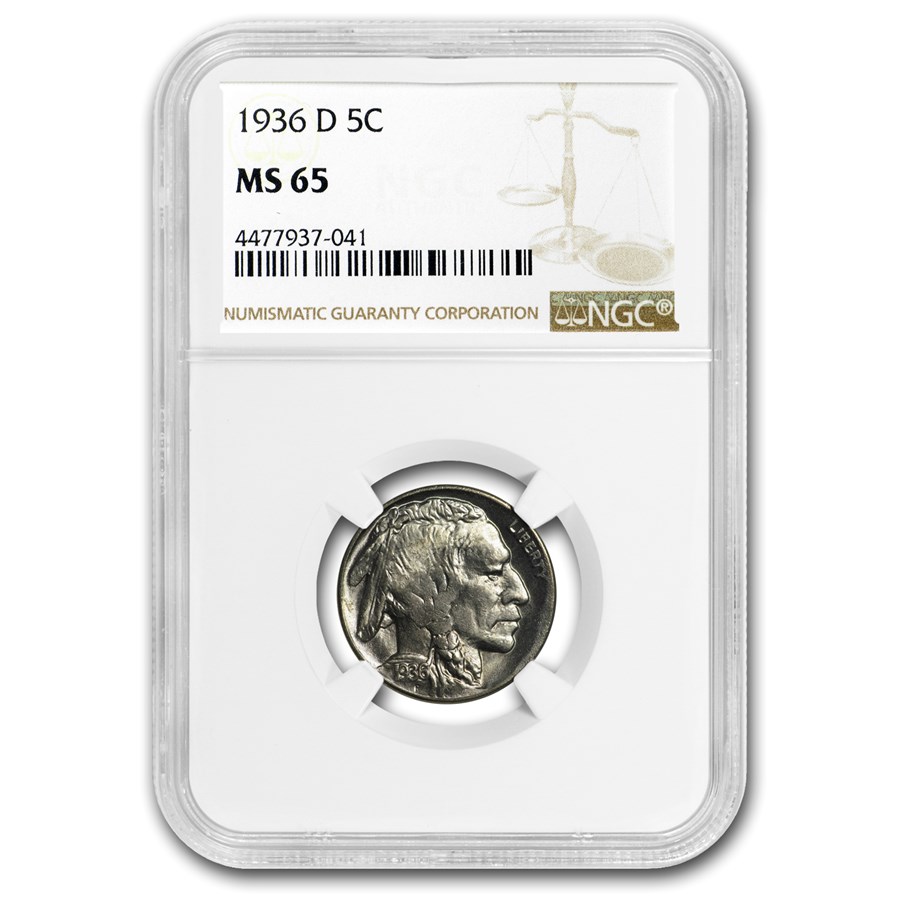 1936-D Buffalo Nickel MS-65 NGC