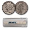 1936-D Mercury Dime 50-Coin Roll Avg Circ