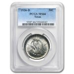 1936-D Texas Independence Centennial Half Dollar MS-66 PCGS